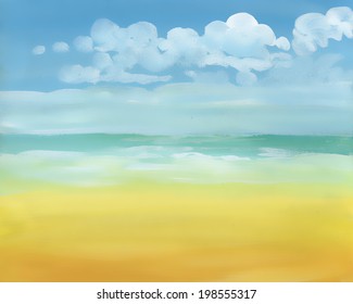 Watercolor sky vector 