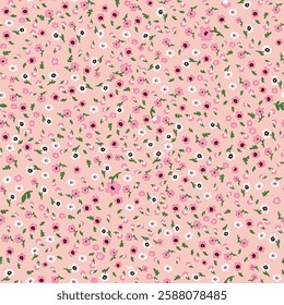 watercolor small DIGITAL flower  pattern Seamless pattern on beautiful background