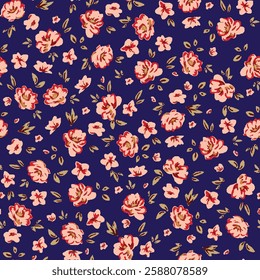 watercolor small DIGITAL flower  pattern Seamless pattern on beautiful background