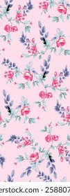 watercolor small DIGITAL flower  pattern Seamless pattern on beautiful background