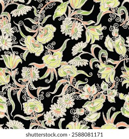 watercolor small DIGITAL flower  pattern Seamless pattern on beautiful background