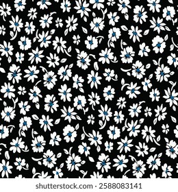 watercolor small DIGITAL flower  pattern Seamless pattern on beautiful background