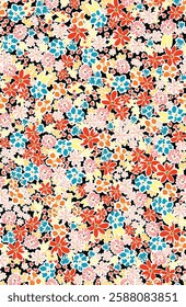 watercolor small DIGITAL flower  pattern Seamless pattern on beautiful background