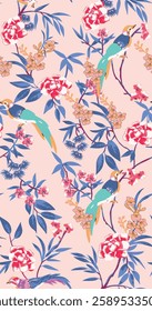 watercolor small DIGITAL flower  pattern Seamless pattern on beautiful background