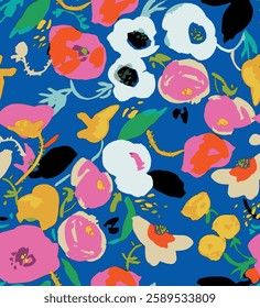 watercolor small DIGITAL flower  pattern Seamless pattern on beautiful background
