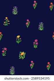 watercolor small DIGITAL flower  pattern Seamless pattern on beautiful background