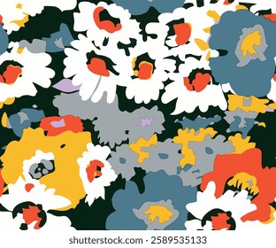 watercolor small DIGITAL flower  pattern Seamless pattern on beautiful background