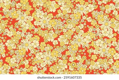 watercolor small DIGITAL flower  pattern Seamless pattern on beautiful background