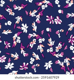 watercolor small DIGITAL flower  pattern Seamless pattern on beautiful background