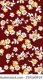 watercolor small DIGITAL flower  pattern Seamless pattern on beautiful background