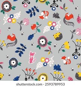 watercolor small DIGITAL flower  pattern Seamless pattern on beautiful background