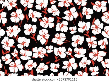 watercolor small DIGITAL flower  pattern Seamless pattern on beautiful background