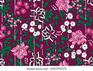 watercolor small DIGITAL flower  pattern Seamless pattern on beautiful background