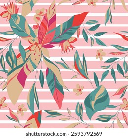 watercolor small DIGITAL flower  pattern Seamless pattern on beautiful background