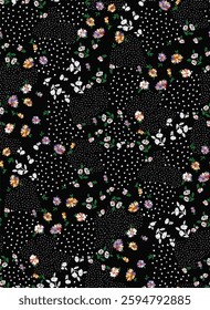 watercolor small DIGITAL flower  pattern Seamless pattern on beautiful background