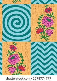 watercolor small DIGITAL flower  pattern Seamless pattern on beautiful background