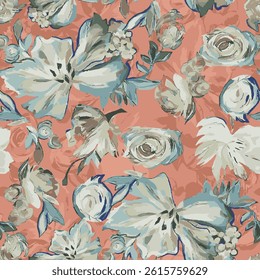 watercolor small DIGITAL flower  pattern on beautiful background