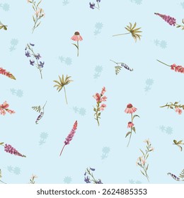 acuarela Pequeño patrón de flores DIGITAL Patrón sin fisuras sobre hermoso fondo