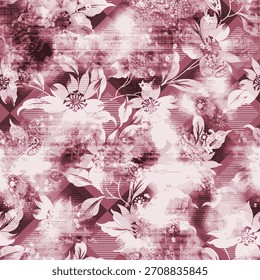 Aquarell klein DIGITAL Blumenmuster Nahtloses Muster auf schönem Hintergrund