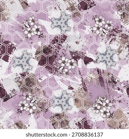 aquarela pequeno padrão de flor DIGITAL Padrão sem emenda no fundo bonito