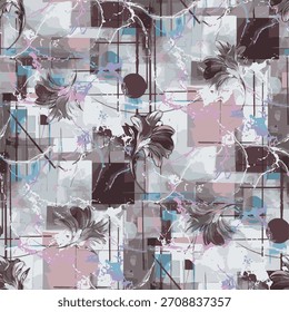 aquarela pequeno padrão de flor DIGITAL Padrão sem emenda no fundo bonito