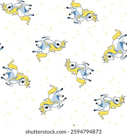 watercolor small DIGITAL horse  pattern Seamless pattern on beautiful background