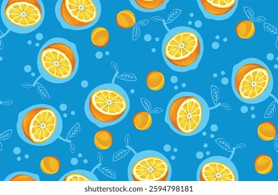 watercolor small DIGITAL LEMON  pattern Seamless pattern on beautiful background