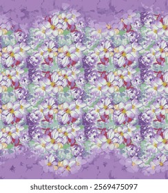 watercolor small flower paisley pattern on 
beautiful background