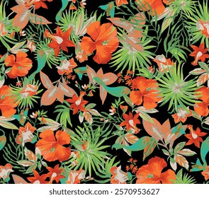 watercolor small flower  pattern on Beautiful background