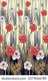 watercolor small flower  pattern Seamless pattern on beautiful background