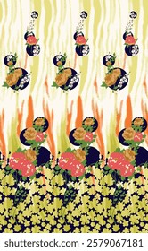 watercolor small flower  pattern Seamless pattern on beautiful background