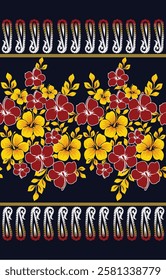 watercolor small flower  pattern Seamless pattern on beautiful background