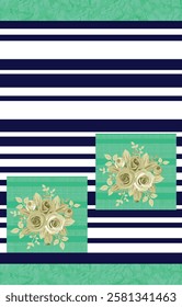 watercolor small flower  pattern Seamless pattern on beautiful background