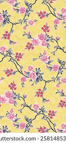 watercolor small flower  pattern Seamless pattern on beautiful background