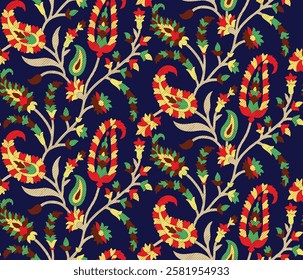 watercolor small flower  pattern Seamless pattern on beautiful background