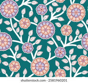 watercolor small flower  pattern Seamless pattern on beautiful background