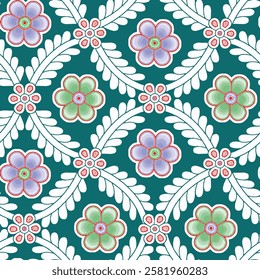 watercolor small flower  pattern Seamless pattern on beautiful background