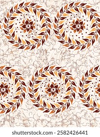 watercolor small flower  pattern Seamless pattern on beautiful background