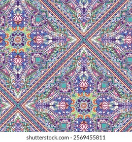 watercolor small flower  Seamless pattern on Gray background