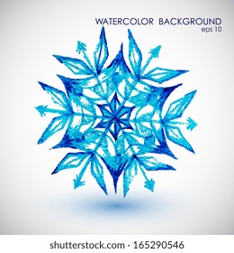 WATERCOLOR Snowflake
