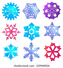watercolor snowflakes