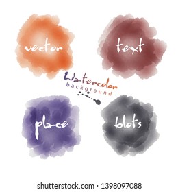 Watercolor soft circle texture. Vector watercoluor circle elements for design.