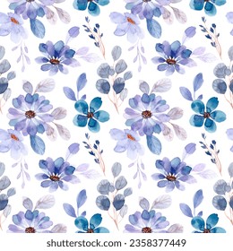 Watercolor soft purple floral seamless pattern for background, fabric, textile, fashion, wallpaper, wedding, banner, sticker, decoration etc.