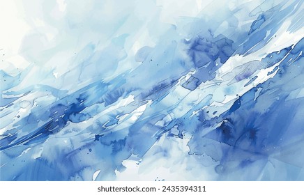 watercolor soft shades of white and blue creating the impression of a light and aerodynamic atmosphere