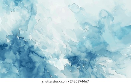 watercolor soft shades of white and blue creating the impression of a light and aerodynamic atmosphere