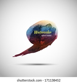 Watercolor speech bubble