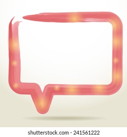 watercolor Speech Bubble Background. Vector