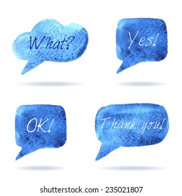 Watercolor speech bubbles