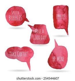 Watercolor speech bubbles
