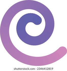 Watercolor spiral with pink and purple gradient